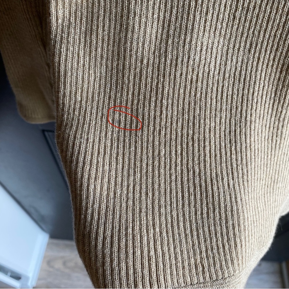Calvin Klein Tan Ribbed Zip-Front Cardigan - Picture 8 of 8